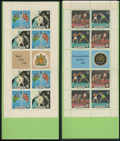 Solomon Islands Scott #475-479 MNH BOOKLET 1982 Royal Visit/Games CV$4+ 384193 Cover