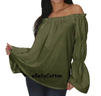 CAMISA BLUSA RENACENTISTA DISFRAZ CAMISA MEDIEVAL PIRATA MOZA CAMPESINA Foto 1 de 4