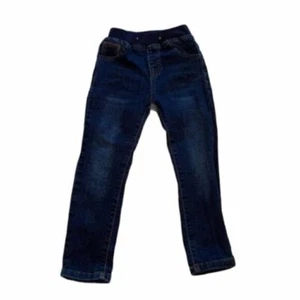 Kebeini Kids Girls Boys Sz 4-5 Jeans Elastic Waist Dark Wash Missing Tie Cotton - Picture 1 of 8