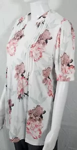 Womens V Neck Puff Short Sleeve Pleated T Shirts Fashion Summer Tops Casual Tuni - Picture 1 of 6