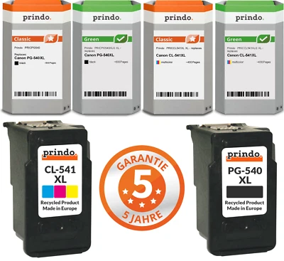 Cartucce cartucce stampante Canon PG 540 CL 541 XL PIXMA MG3150 MG3550 MX395 MX525 - Immagine 1 di 4