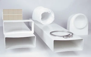 220mm x 90mm Megaduct 3 metre cooker hood ducting kit 220x90 vent beige cotswold - Picture 1 of 1