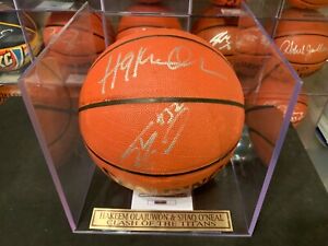Shaquille O'Neal SHAQ Signed & Hakeem Olajuwon Autographed Basketball AUTO w/COA
