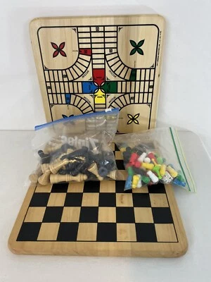 1997 Cardinal Industries Chess Checkers Game Boards With Pieces - Image 1 of 4