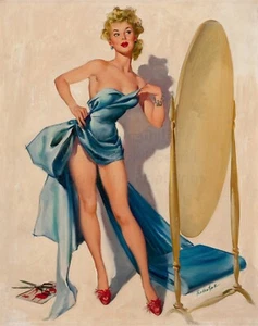 JOYCE BALLANTINE Pin-up Art Poster or Rolled Canvas Print "Use Your Imagination" - Picture 1 of 1