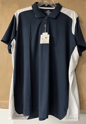 Polo Tri Mountain SS 4XL para mujer azul/blanco nuevo con etiquetas Foto 1 de 4