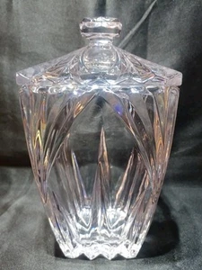 Beautiful 10" lead crystal Biscuit Barrel Cookie jar & Lid - Bild 1 von 6
