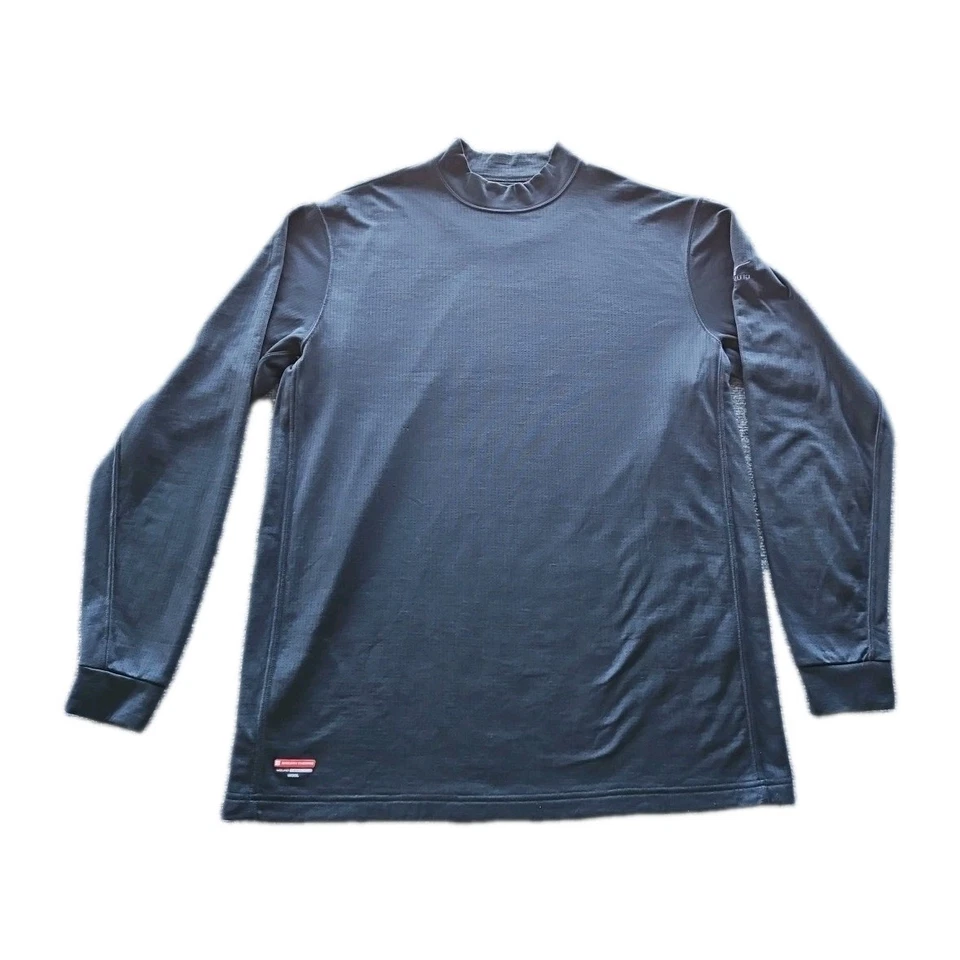 Mizuno Breath Thermo Mock Neck Black Long Sleeve Base Layer Shirt Men’s L - Image 1 of 4
