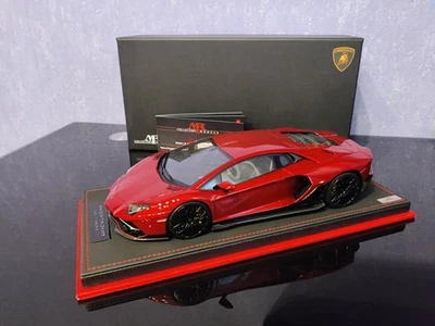 Mr Collection Lamborghini Aventador Ultimae 1/18 Rosso Efesto LAMBO050C - Photo 1/4