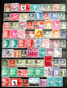 Switzerland / Helvetia Stamps - lot of 70 Stamps Used /37 - Picture 1 of 1