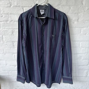 Lacoste Men's Button-Up Shirt, Size 42, Multicolor, Long Sleeve, Cotton - Picture 1 of 13