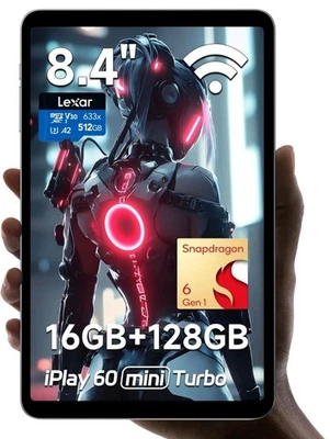 Tablet Iplay60 Mini Turbo, Snapdragon 6Gen1 8.4 Pollici Nuovo + MICRO SDXC 512gb - Immagine 1 di 4