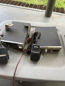 Realistic TRC-24C + TRC 414 CB Radios With Mic, Untested, Sold For Parts. See - Picture 1 of 6