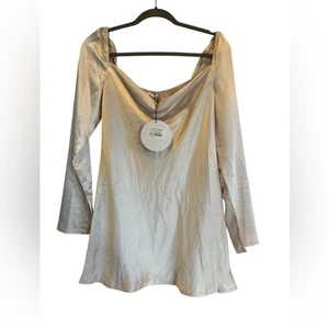 Prinzessin Polly Star Power Mini champagnerfarben zierliches Kleid neu mit Etikett Größe 6 Heimkehr Hoco - Bild 1 von 9