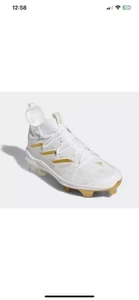 Scarpe da baseball Adidas Adizero Afterburner nuove con etichette TPU da uomo taglia 14 oro bianco GZ6513 - Foto 1 di 15