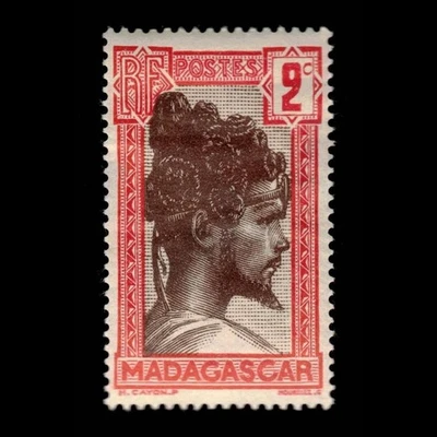 Малагасийская Республика, Скотт 148, вождь Сакалава, 1930-1944, MH, 112420 - Изображение 1 из 2