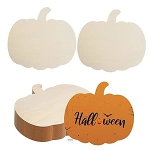 Pieces Large Wood Pumpkin Cutouts Blank Pumpkin Shape Cut Out Wooden Pumpkin 12 - Picture 1 of 8