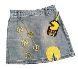 Justice PAC-MAN Denim Skirt for Girls Size M (10) - Picture 1 of 11