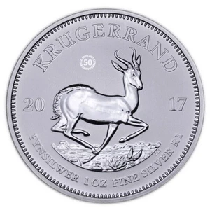 Südafrika Krügerrand Silber 2017 Premium Münze + CoA - 50-jähriges Jubiläum - - Bild 1 von 3
