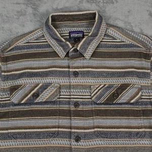 Patagonia Shirt Herren klein langarm geknöpft Stamm aztekisch Baumwolle Flanell - Bild 1 von 15