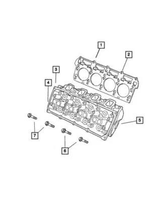 Junta de culata izquierda genuina Mopar 2003-2008 Jeep Grand Cherokee 53021621BC Foto 1 de 4