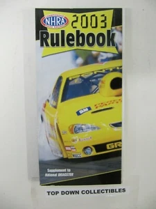 2003 NHRA Regelbuch Ergänzung zu National Dragster - Bild 1 von 1