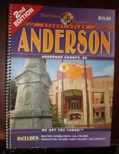 STREET ATLAS ANDERSON COUNTY, SC 2° EDIZIONE MOLTO BUONO - Foto 1 di 1