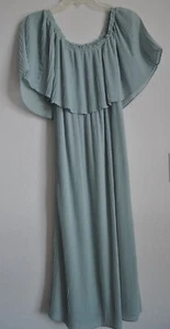 Green Zara pleated Round neck maxi dress size XS - Picture 1 of 5