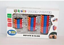 Rubiks Tower Twister Puzzle Rotate & Slide Triple Puzzle Brainteaser NEW