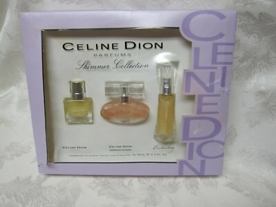 JUEGO DE PERFUMES COLECCIÓN CELINE DION SHIMMER SUPER RARO SIN USAR EN CAJA Foto 1 de 4