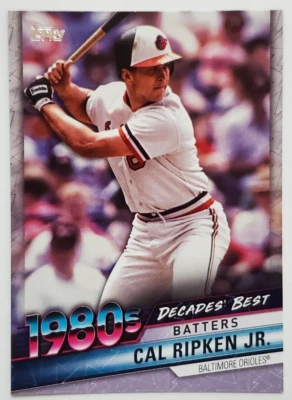CAL RIPKEN Insert Decades' Best 2020 Topps DB-44 Baltimore Orioles - Image 1 of 2