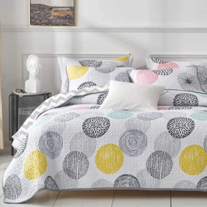 California King Size Reversible Quilt Set Oversized 102"X114" Soft Microfiber Li - Picture 1 of 9