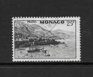MONACO SCOTT 221 USED F/VF - 1948 25fr GRAY BLACK - SCENIC TYPE OF 1939 - Picture 1 of 2