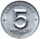 DDR - Münze - 5 Pfennig 1953 E - Münzstätte Muldenhütten