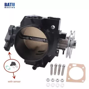 Black 70mm Throttle Body+TPS for Civic Si K-Series K20 Engine Acura RSX - Picture 1 of 8