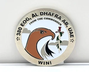 380 EOG, Al Dhafra Air Base, UAE. "Dominant Airpower Anytime Anywhere" Coin - Picture 1 of 4
