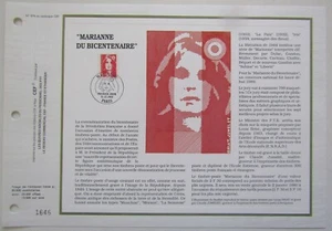 Feuillet CEF 1er jour 974 1989 Marianne du bicentenaire - Imagen 1 de 1