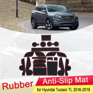 for Hyundai Tucson TL Rubber Anti-slip Mat Door Groove Cup pad Gate slot Coaster - Picture 1 of 10
