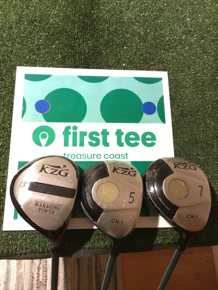 KZG Ladies CH-1 Woods Set (Driver, 5W, 7W) Extra Low Flex Harrison Graphite - Image 1 of 4