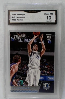 2016 Panini Prestige A J Hammons #189 Rookie Graded GMA Gem Mint 10 - Image 1 of 2