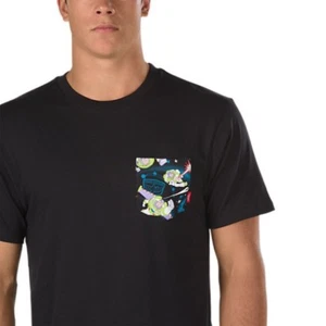 Neu mit Etikett Vans x Toy Story Herren SS Buzz Lightyear Taschen-T-Shirt schwarz - klein - Bild 1 von 2