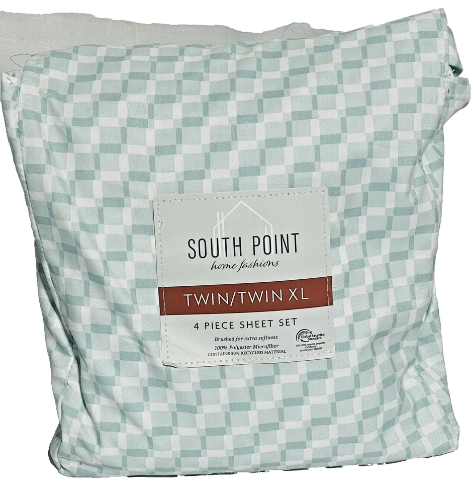 Juego de sábanas South Point Home Fashions twin/twin XL 4 piezas HOUGHTON COMO NUEVO Foto 1 de 2