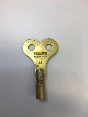 Vintage Brass Clock Key Pioneer Made in England Size 14 - Image 1 of 4