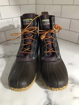 Mujer L. L. Bean “Bean Boots” 507228 Talla 8 Botas Pato LEER Foto 1 de 4