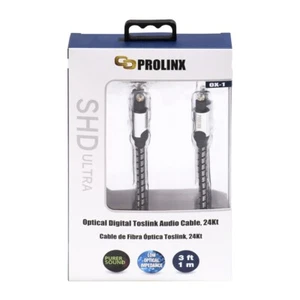 Prolinx SHD Ultra OX-1, 24KT Optical Digital Toslink Cable, 3 FT - Picture 1 of 4