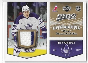 2007-08 MVP Ben Ondrus Jeff Hoggan uno a uno doble reliquia #oo-oh - Imagen 1 de 2