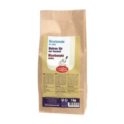 Food Alive Bicarbonate of soda, 1 Kg in a recycled paper bag.-2 Pack