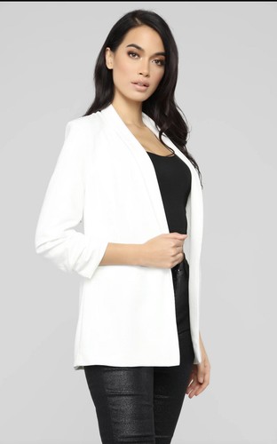 Giacca Fashion Nova One 5 One The Celine Blazer 3X Bianco Avorio JX18888Z