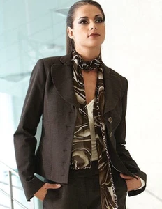 NEU BUSINESS KLASSIKER JACQUARD BLAZER GR 34 36 38 42 CLASS 99€ braun *051141 - Bild 1 von 2