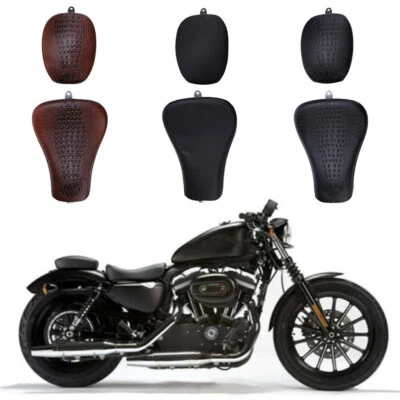 For Harley Sportster XL 1200 883 48 72 Front Driver Solo Seat + Rear Passenger - Image 1 of 4